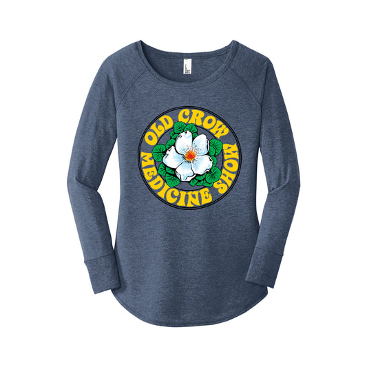 Ladies Long Sleeve Dogwood Tee - Navy Frost